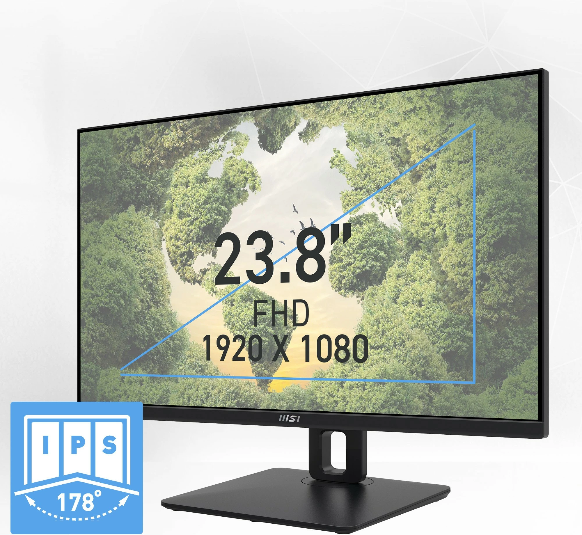 24 IPS FHD 100Hz monitor, črn — MSI PRO MP245PG