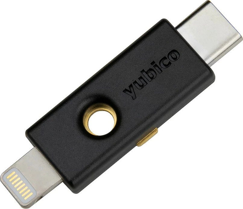 Varnostni ključ YubiKey 5Ci Yubico, MacOS, Android, Windows, ChromeOS, USB-C, Lightning, črn