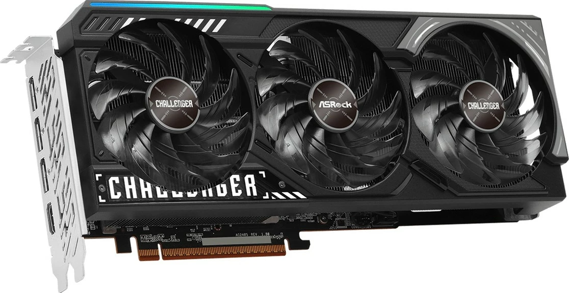 Grafična kartica ASRock Radeon RX 9070, 16 GB GDDR6, PCI Express x16 5.0, črno-siva