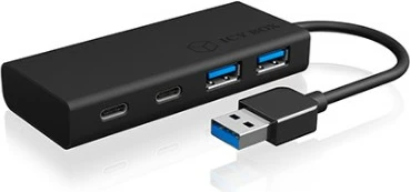 USB razdelilec ICY BOX IB-HUB1426-U3, USB 3.2 Gen 1, 5000 Mbit/s, črn