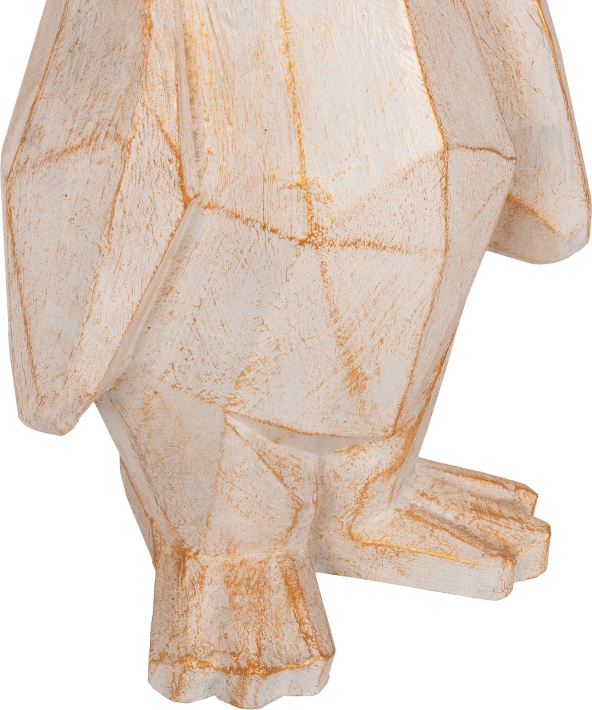 Talna dekoracija pingvin FH7916 GRC v beli patini z zlatimi detajli 45x45x100H cm