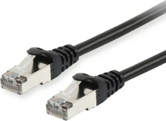 Omrežni kabel Cat6a S/FTP 15 m, RJ-45, Equip, črn