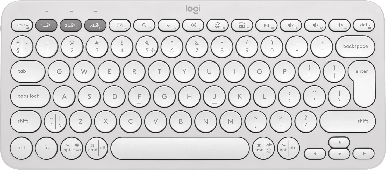 Brezžična tipkovnica Logitech K380s, bela