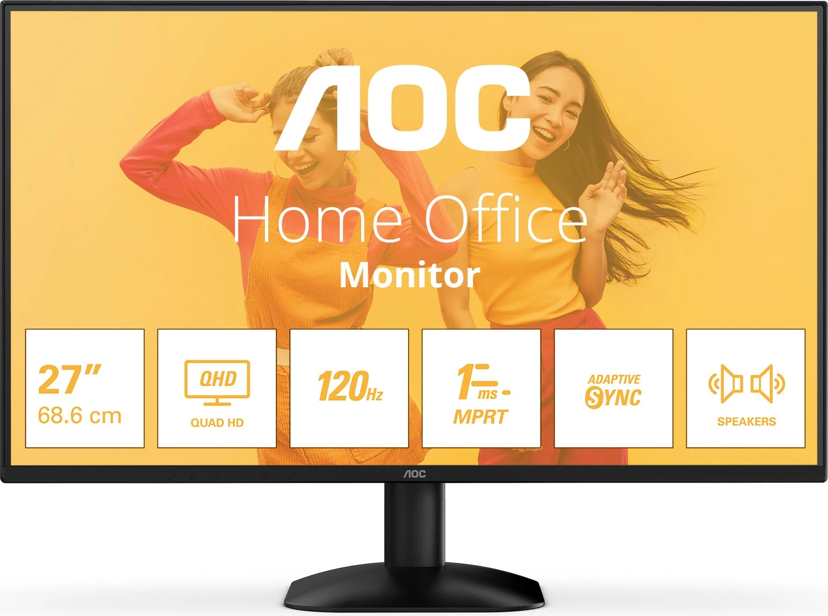 27-palčni QHD IPS monitor, AOC Q27B35S3, 120Hz, črn