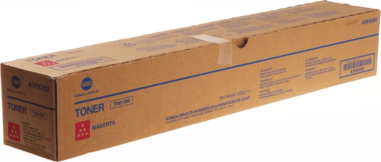Toner kartuša, Konica Minolta TN619M A3VX350 (A3VX35H), zmogljivost 78.000 strani, standardna velikost, magenta, 1 kos