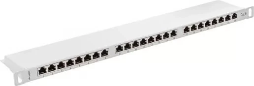 Patch panel, Lanberg PPS6-0024-S, siva