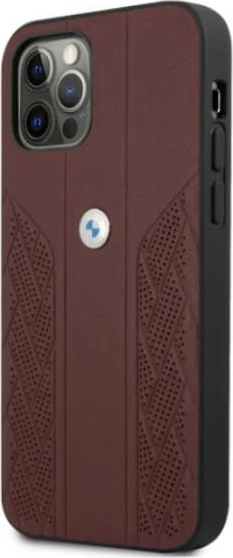 Etui s perforirano strukturo za iPhone 12 Pro Max, rdeč — BMW BMHCP12LRSPPR