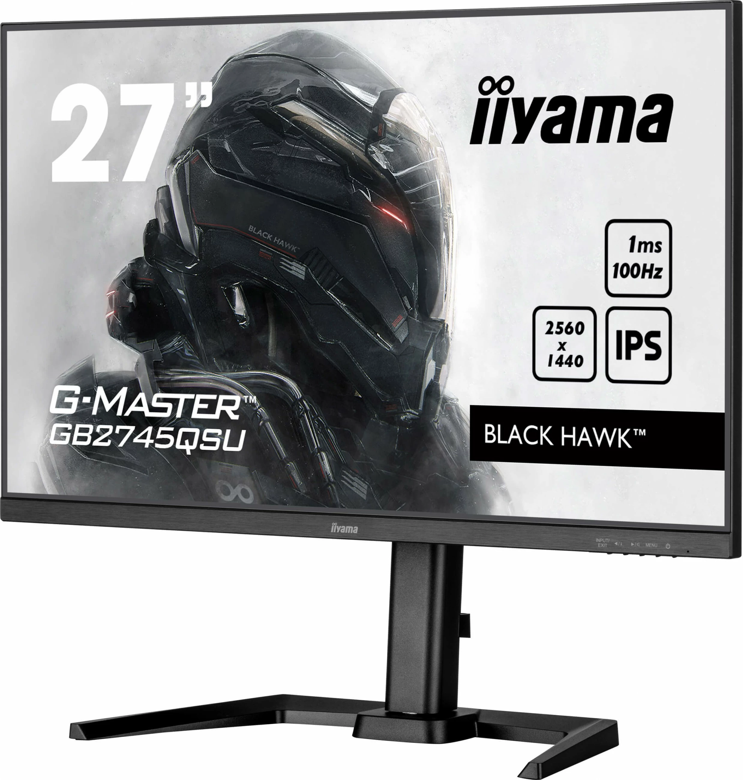 Gaming monitor iiyama G-MASTER GB2745QSU-B2, 27", 2560 x 1440, 1 ms, črn