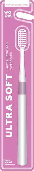 Ultra mehka Ultraclean zobna ščetka Woom, roza, 1 kos
