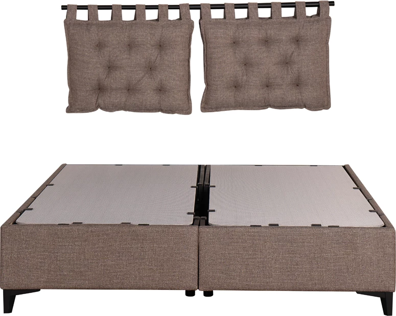 Set vzglavnikov za naslon postelje, 2 kosa, sivo-rjava, 70x10x50 HANG 20-914