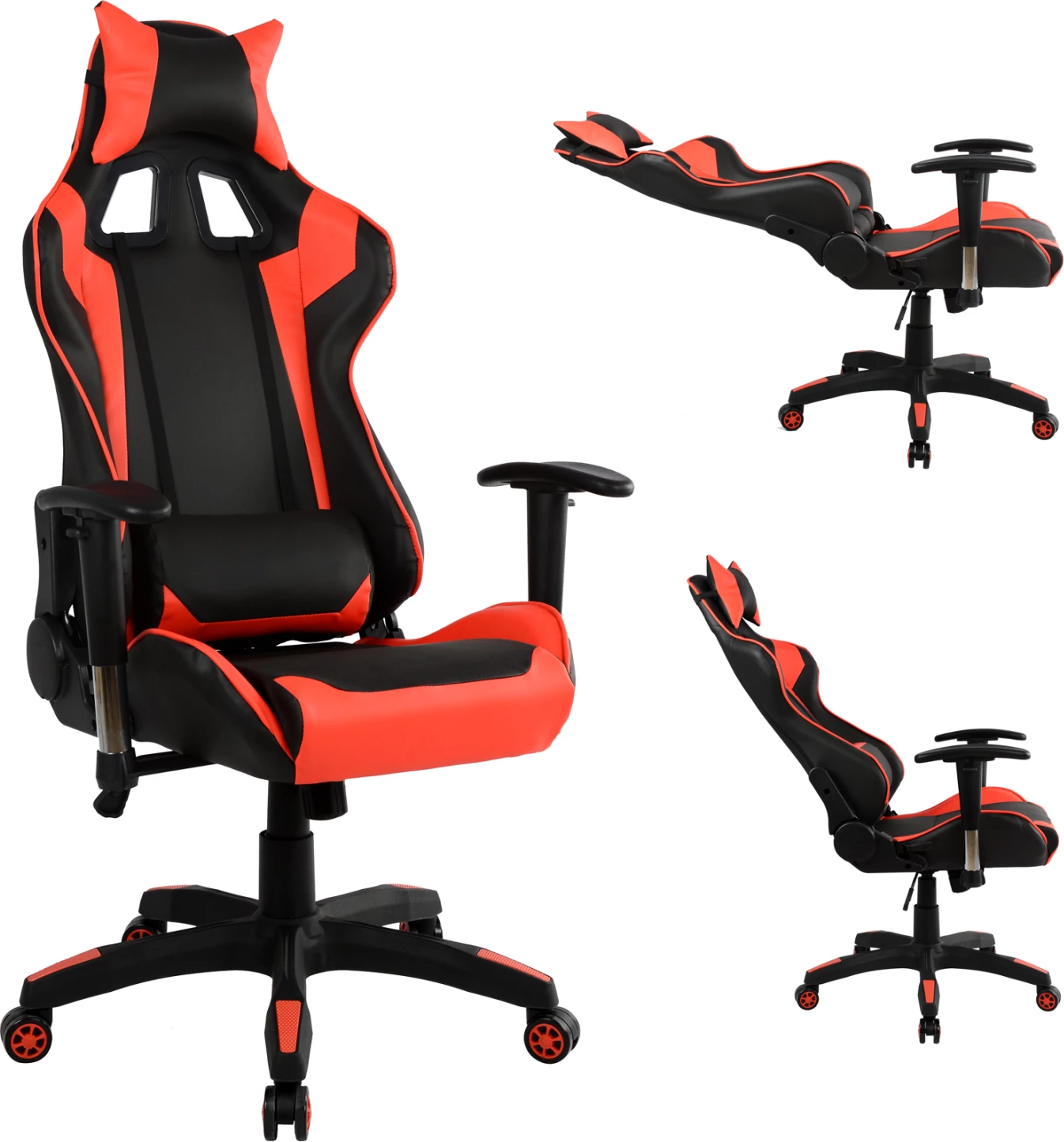 Gaming stol ZAYN FH1056.01 Racing, črn in rdeč, PU, 67x70x134 cm