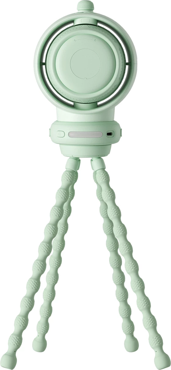 Prenosni ventilator z upogljivo nogo 5000mAh, filter zraka, USB-C, zelen — Jisulife Life2S