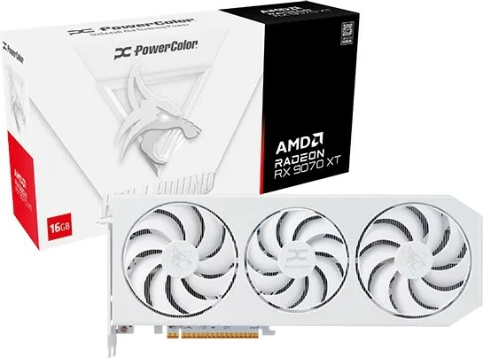 Grafična kartica Hellhound Radeon RX 9070 XT PowerColor, 16 GB GDDR6, bela