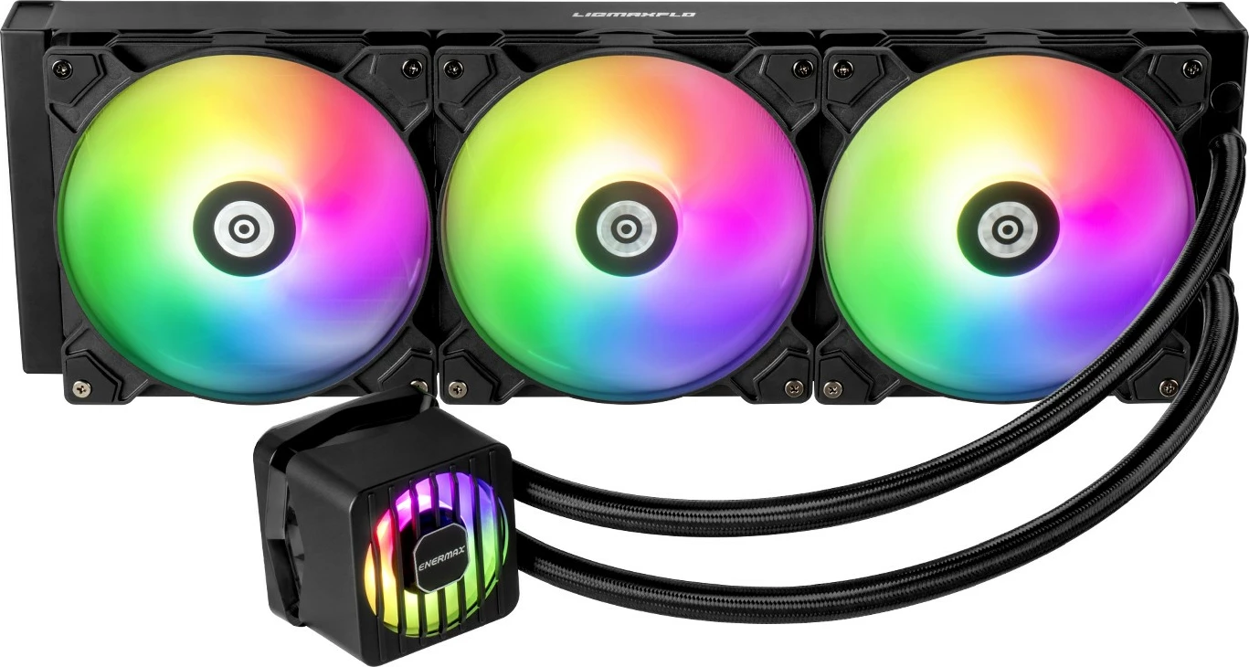 Vodna hladilna naprava, 420 mm, RGB, črna Enermax LIQMAXFLO ELC-LMF420T-ARGB