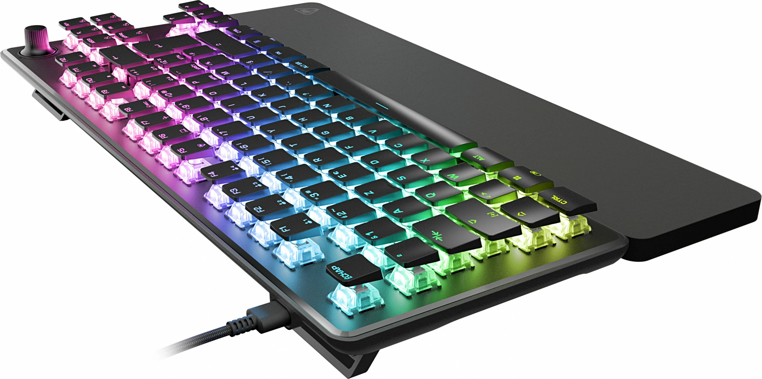 Mehanska igralna tipkovnica vulkan II TKL Pro Turtle Beach, žična, AZERTY, RGB LED, črna