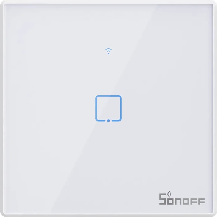Pametno stikalo Sonoff T2EU1C-TX, 1 kanal, WiFi + RF 433 MHz, belo