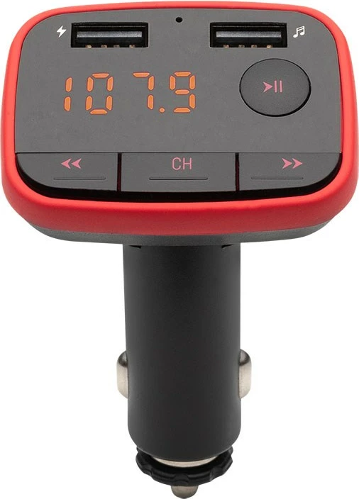 FM oddajnik Bluetooth, Savio TR-10, 87 - 107 MHz, črno/rdeč
