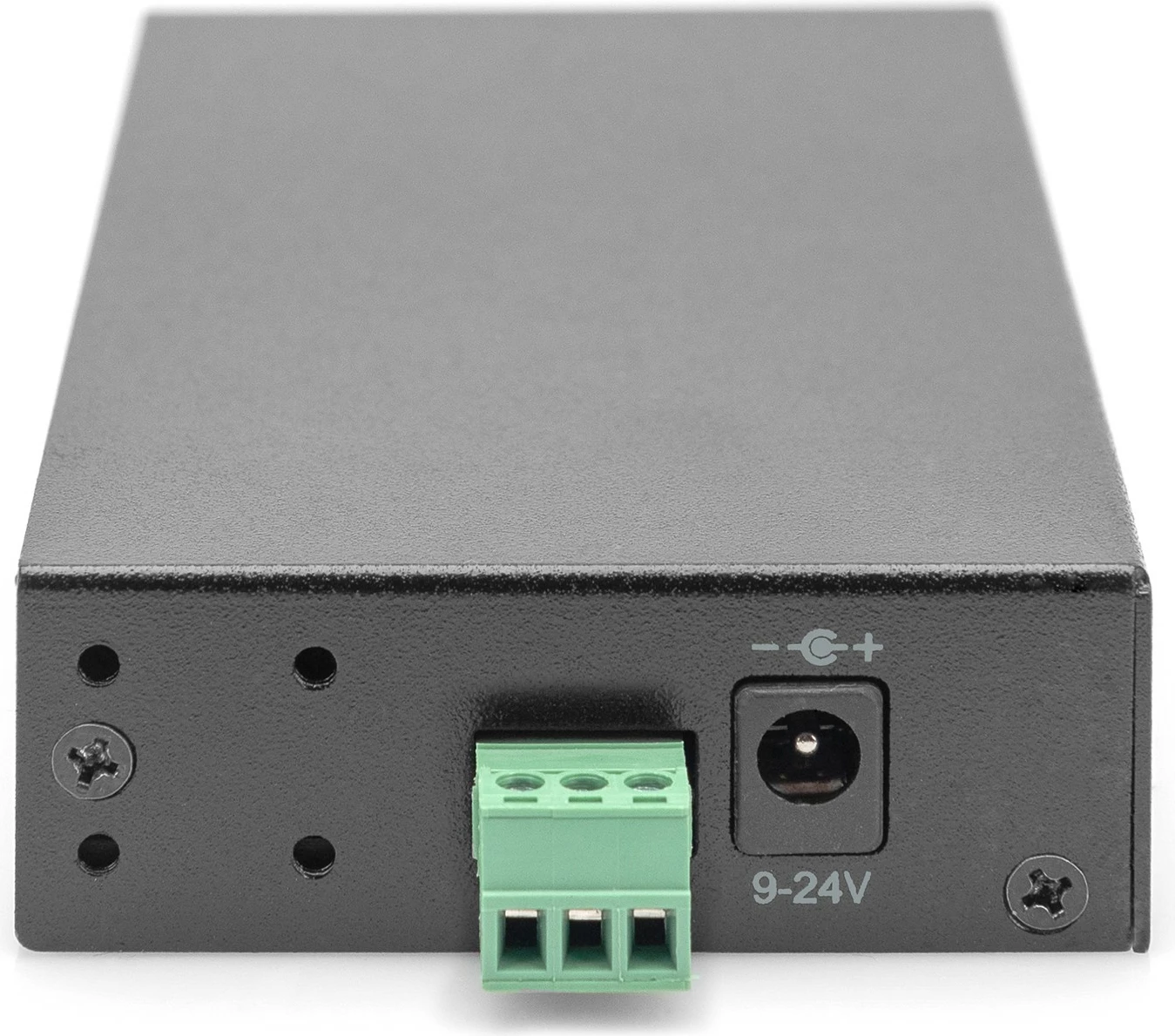 Industrijski USB razdelilec Digitus, 7 vrat USB 3.0, kovinski, črn