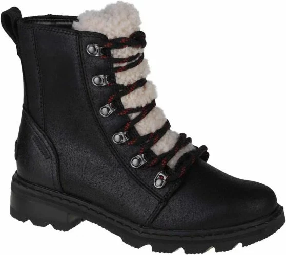 Čizme Sorel Lennox Lace Cozy WP, črne, ženske
