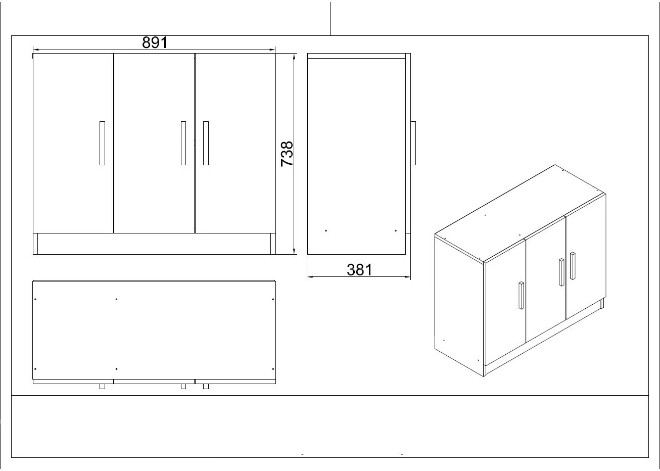 Set pisarniškega pohištva, bela barva, Skye Decor, Vo17-W