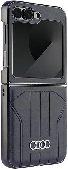 Ovitek iz sintetičnega usnja MagSafe za Samsung Galaxy Z Flip 6, črn, Audi
