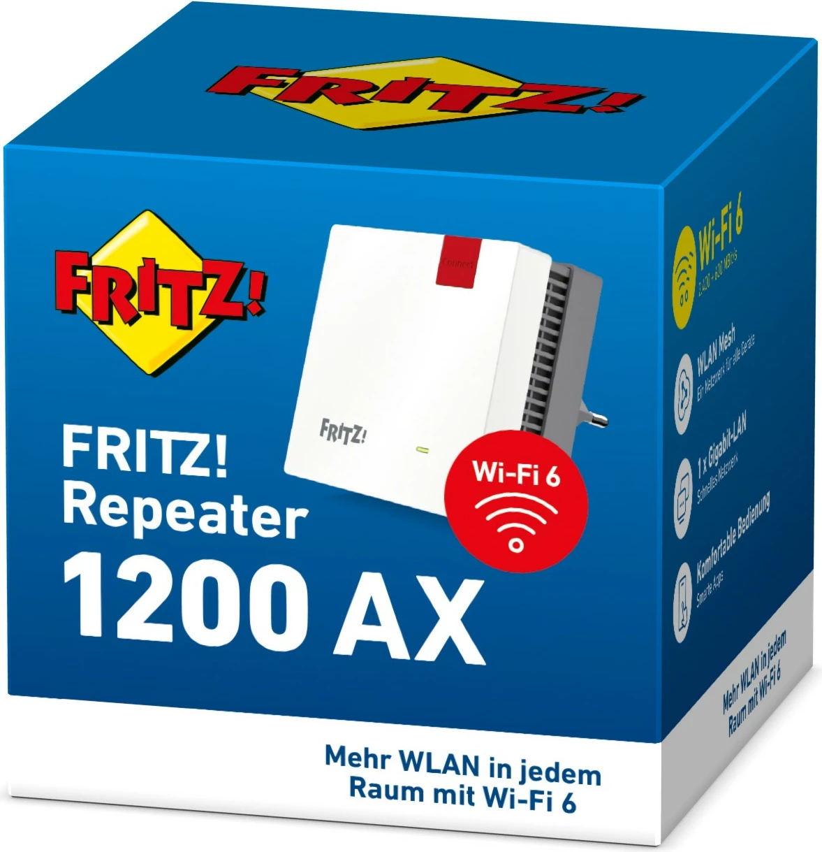 Ponavljač AVM FRITZ! 1200 AX, 3000 Mbit/s, Wi‑Fi 6, bel