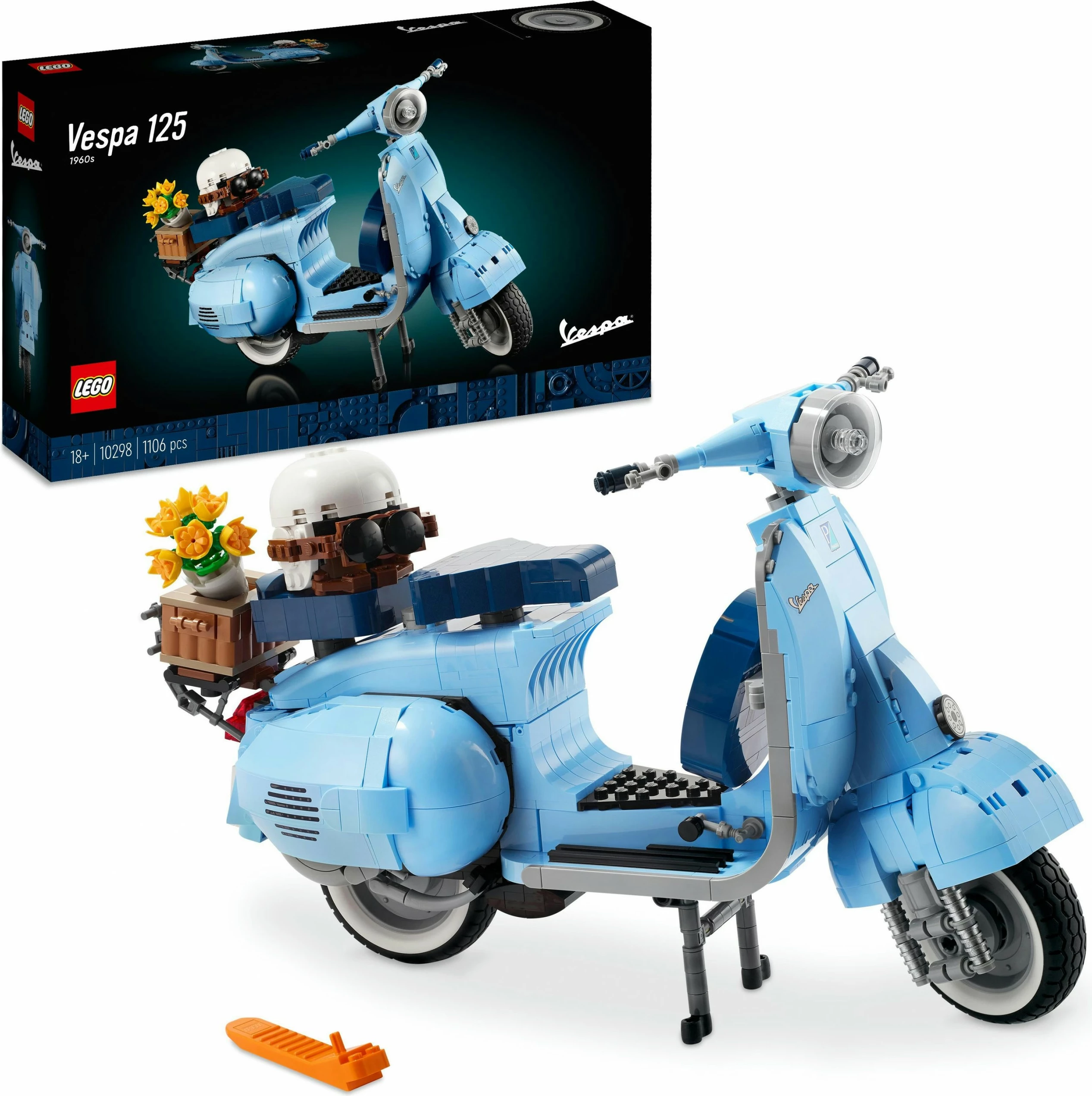Model skuterja Vespa 125, komplet LEGO Creator Expert, 1107 kosov, večbarven