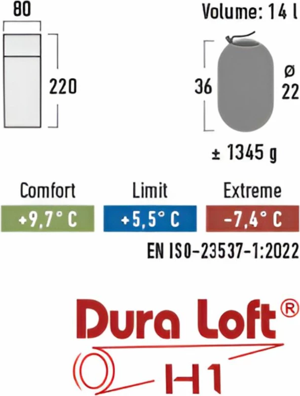 Mumija spalna vreča High Peak Frazer 200, modra, za moške/ženske