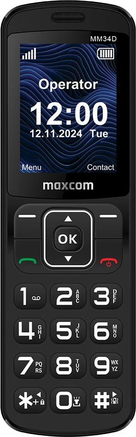 Namizni telefon Maxcom MM34D, 4G, 2,4 in, črn