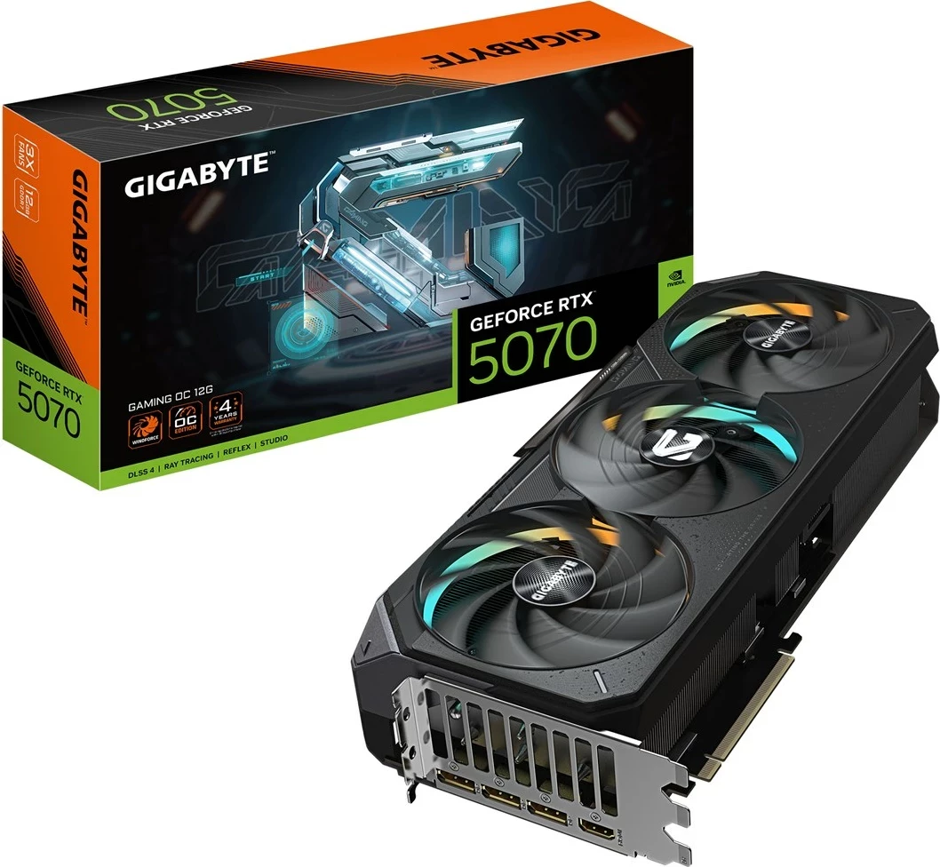 Grafična kartica Gigabyte GeForce RTX 5070 Ti GAMING OC, 16 GB GDDR7, črna