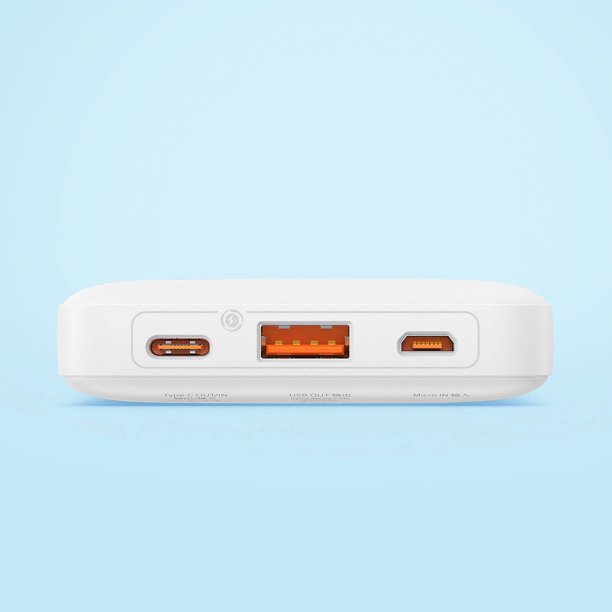 Prenosni polnilnik 10000 mAh 20W z USB-A na USB-C kablom, Baseus Airpow, bel