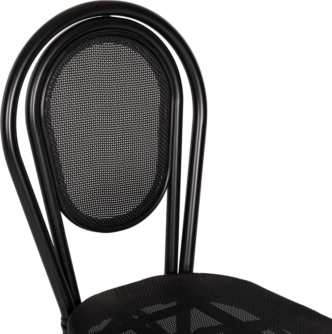 Aluminijasti stol bambus videz črn s tekstilom 45x57x88cm FH5052