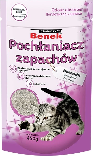 Absorbent vonjav za mačke CERTECH Super Benek z vonjem sivke, 450 g