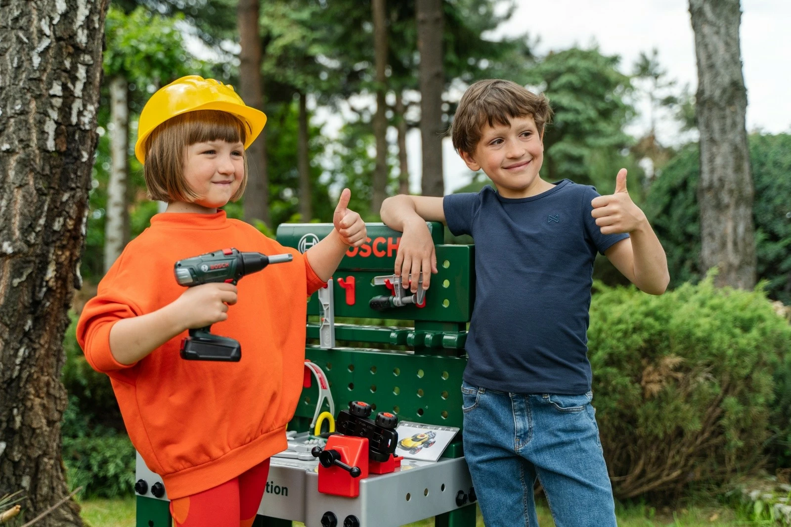 Igralna delovna miza za otroke Bosch Workshop Klein, 81 delov, večbarvna
