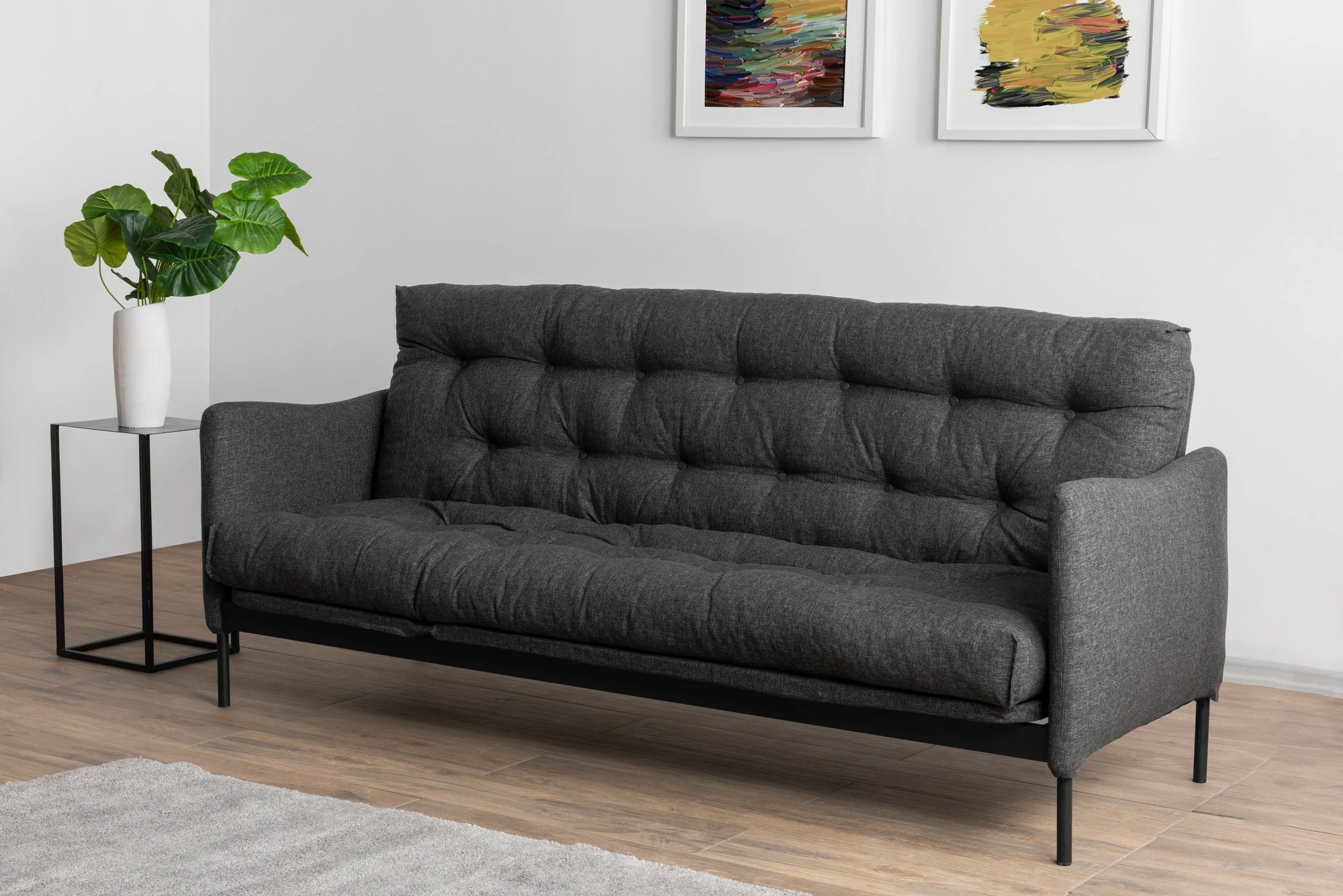 3-sedežni raztegljiv kavč Atelier del Sofa, temno siv