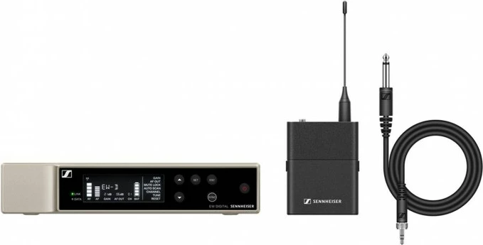 Brezžični mikrofonski set Sennheiser EW-D CI1, z mini oddajnikom in kablom Ci1, 470–526 MHz, črn