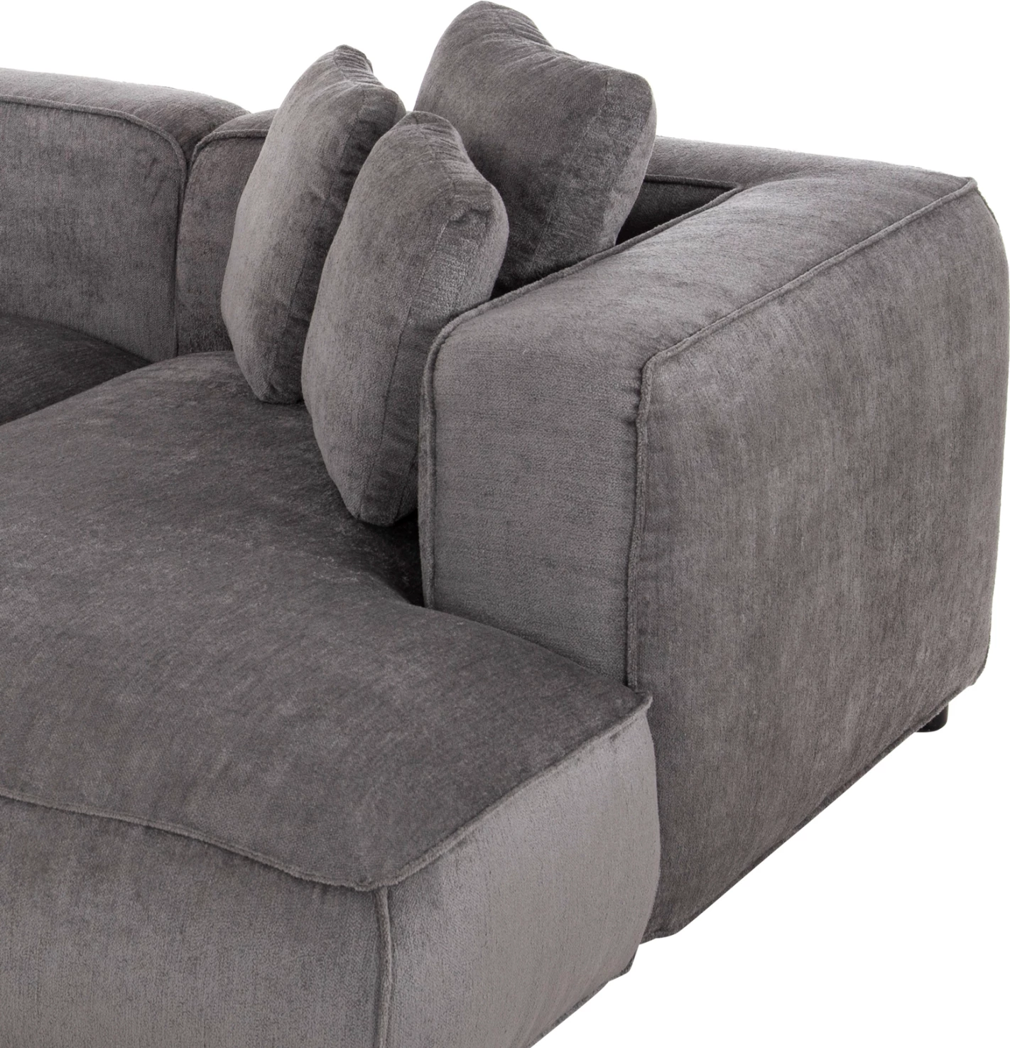 Kotna sedežna garnitura 3-sedežna GRACE FH3280.03R siva tkanina 252x105-160x70-90Hcm