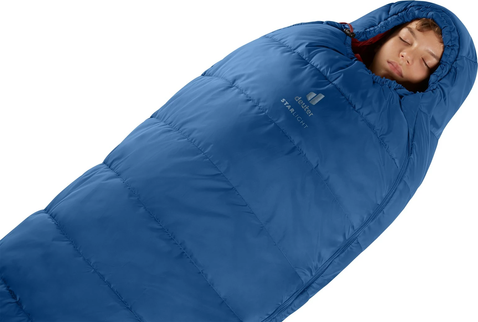 Spalna vreča za otroke Starlight, Deuter, 130–170 cm, nightblue/redwood