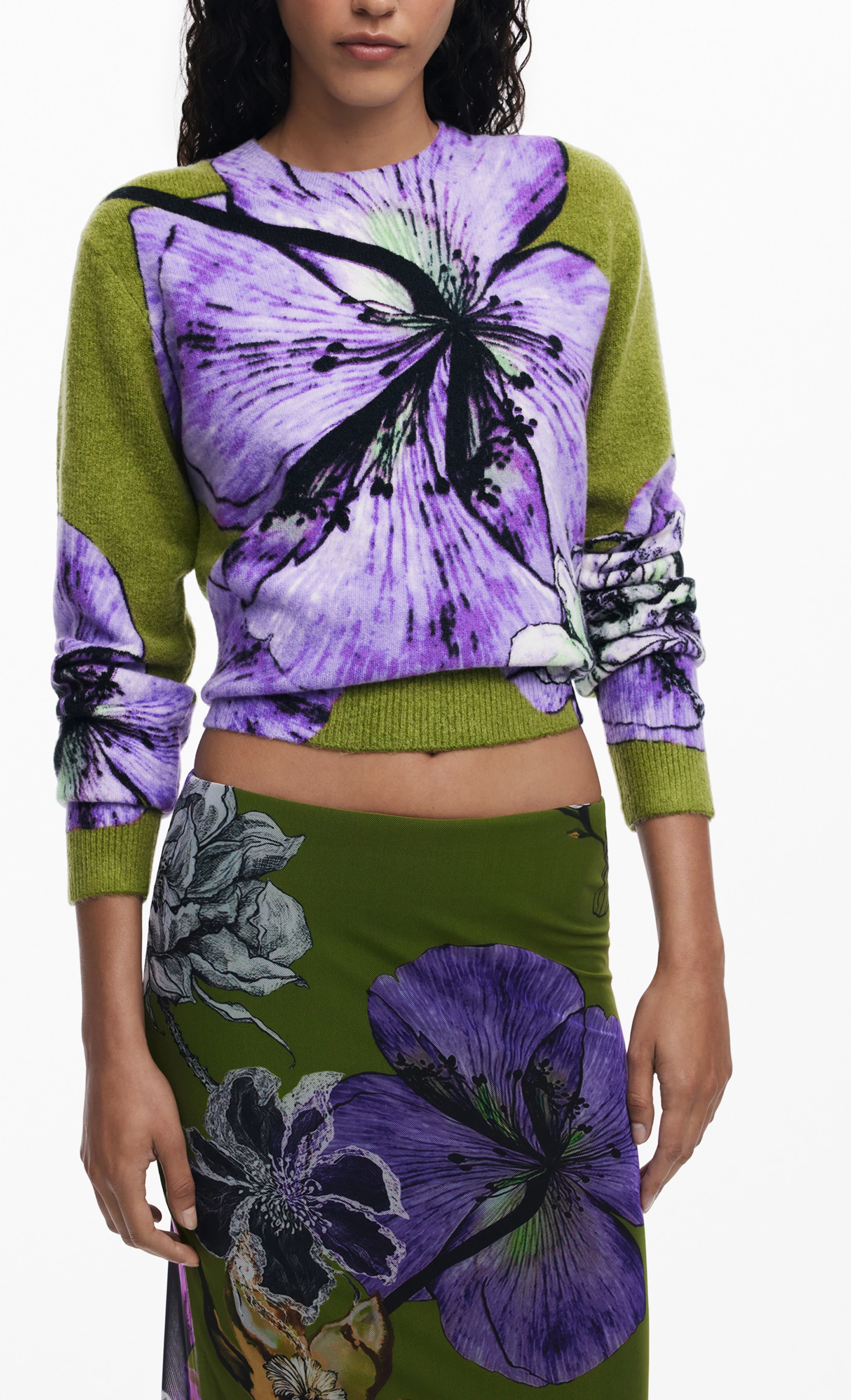 Dolgo krilo za ženske Desigual, zeleno