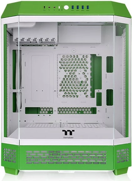 Midi tower s s kaljeno steklo in večbarvna osvetlitev, Thermaltake The Tower 600, zelena