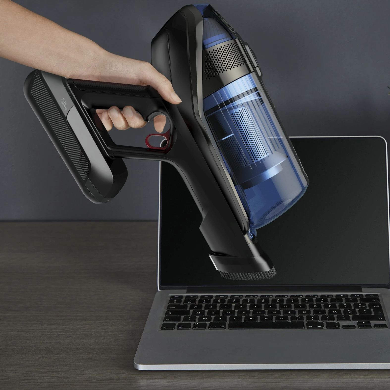 Brezžični sesalnik Rowenta X-Force Flex 12.60 Aqua RH98C0WO, modro/črn