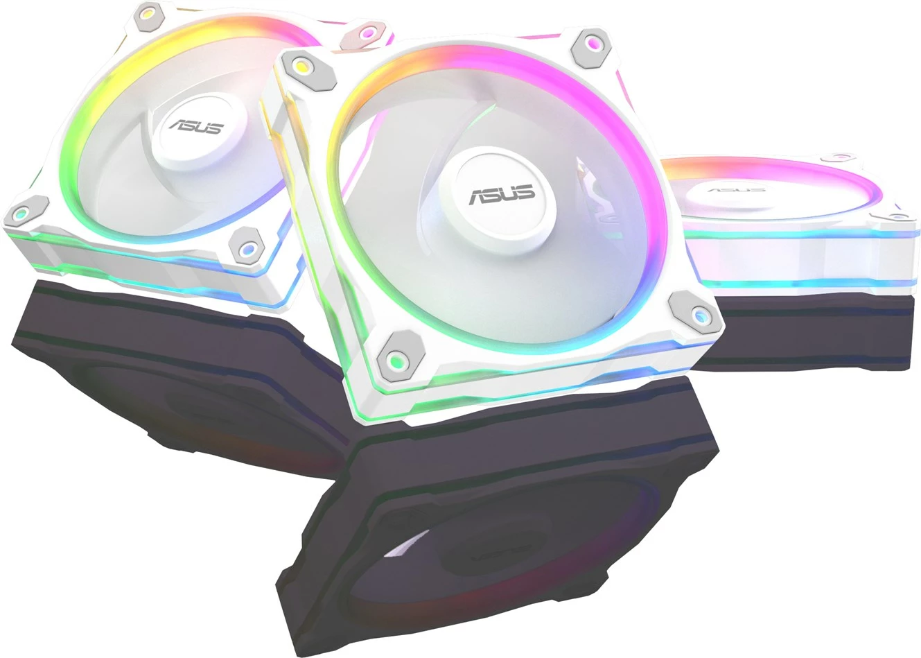 Set ventilatorjev za ohišje, ASUS Prime MR120 Fan ARGB Reverse, 12 cm, 3 kosi, bel