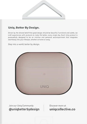 Ovitek Lino UNIQ za AirPods Pro 2, silikon, roza, z vrvico