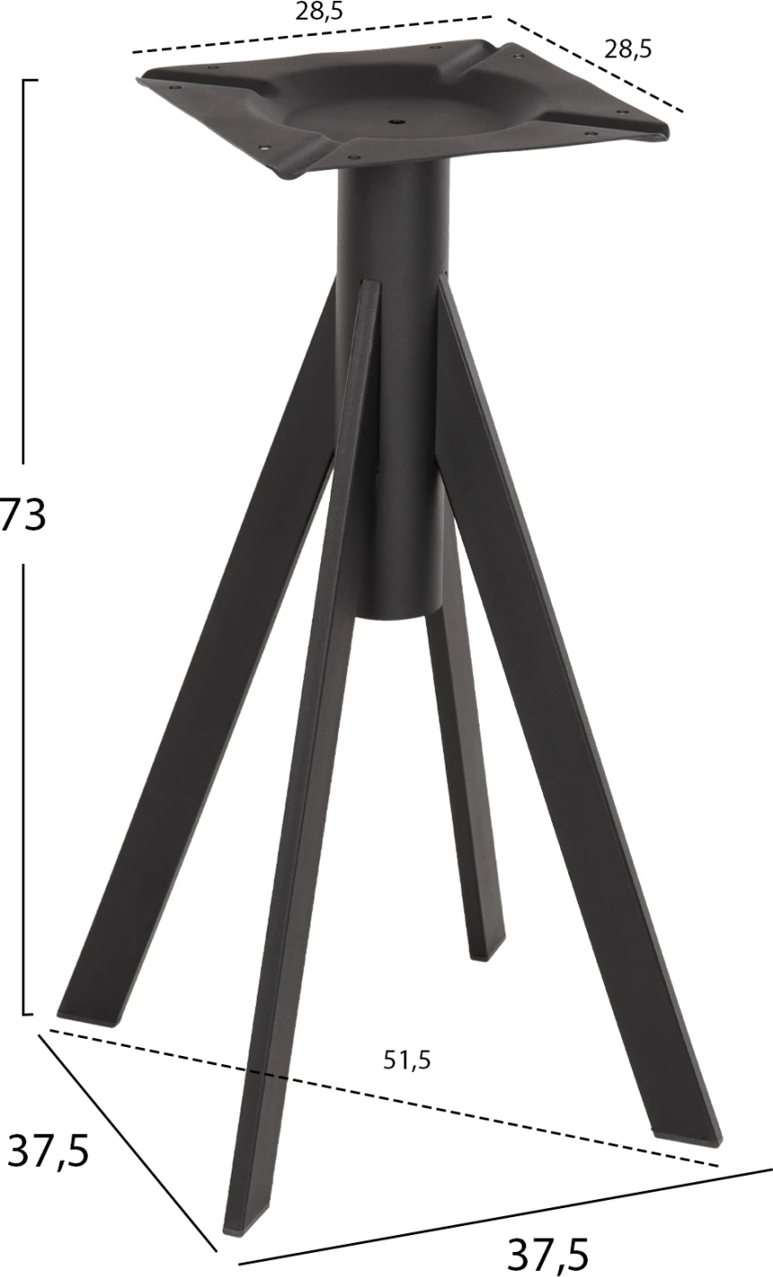 Osnova za mizo FH5918 črna kovina 37,5x37,5x73Hcm