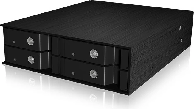 Kletka za diske ICY BOX IB-2240SSK, 4x2,5" SATA/SAS, hot-swap, aluminij, črn