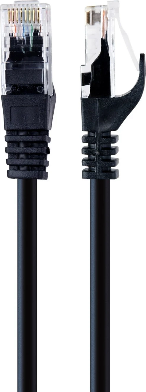 Kabel UTP Cat.6 RJ45 - RJ45, 0,25 m, črn