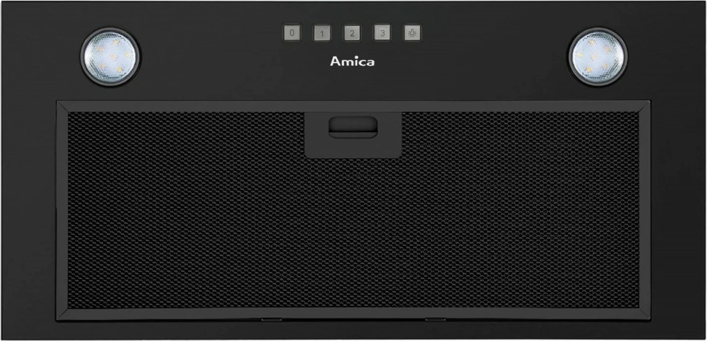 Vgradna kuhinjska napa Amica OMC6217B, 60 cm, 3 hitrosti, LED, gumbi, črna