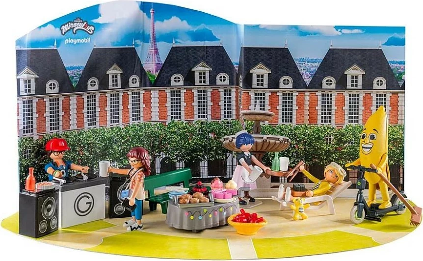 Adventni koledar z figuricami Piknik v Parizu Playmobil Miraculum, 72 kosov