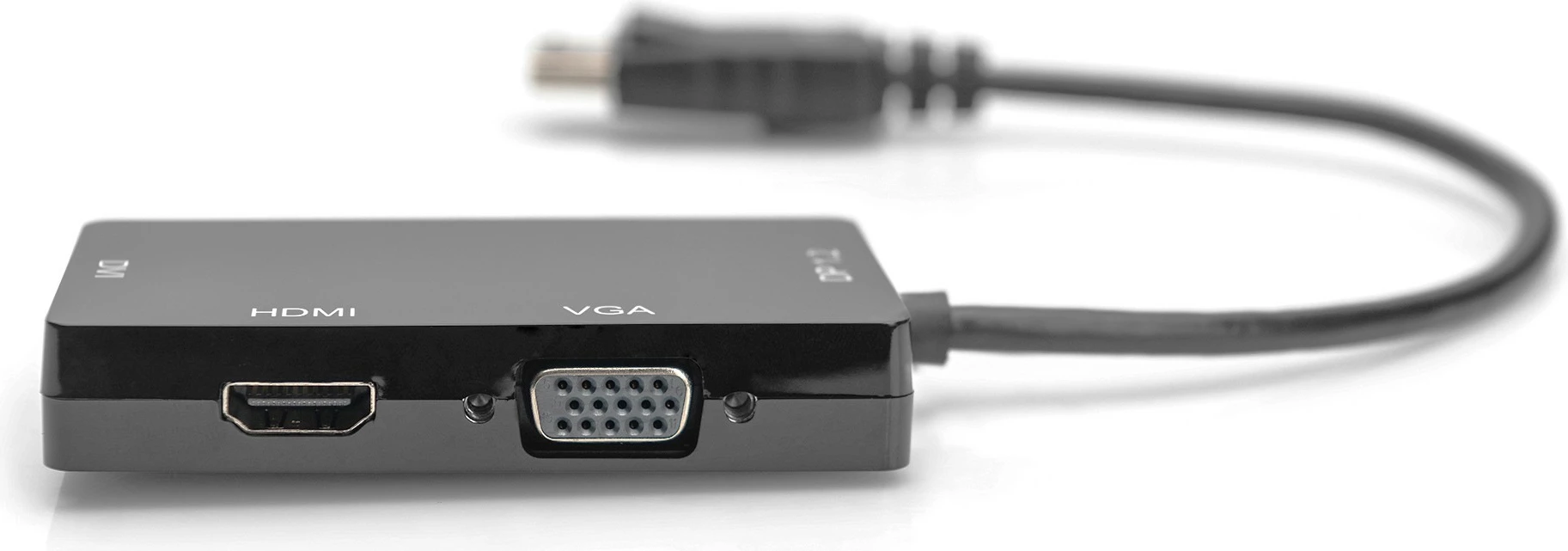 Adapter DisplayPort 3-v-1, Digitus, 0,2 m, črn