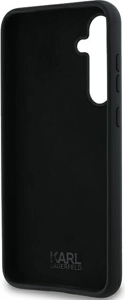 Silikonski ovitek z motivom Choupette Karl Lagerfeld za Samsung Galaxy A35, črn